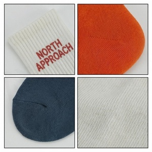 NORTH APPROACH Crew <b>Socks</b> 100% Cotton Breathable Letter Print for Adults Summer Casual Wear - Product Image 4