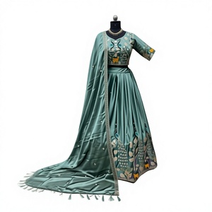 LANZAMIENTO DE NUEVO LEHENGA CHOLI DUPATTA DE DISEÑO MODERNO PARA FIESTAS, 2 COLORES, MATERIAL CHIGNON PURO para FIESTAS, Zain Exports - Product Image 1