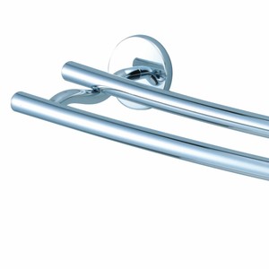 Hotel Bathroom Accessories Double <b>Towel</b> <b>Bar</b> 24 Inch Zinc Alloy Base Chrome Classic Design Wall-Mounted - Product Image 1