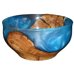 Petits bols en bois et résine époxy polis, faits à la main, écologiques, durables et de luxe, pour sauces, condiments et noix en cuisine - Product Image 3