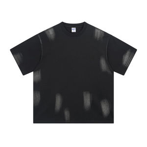 เสื้อยืดคอตตอน 100% 285 แกรม ทรงหลวม ไหล่ตก สำหรับผู้ชาย ลวดลายสาดสี  รับสกรีนโลโก้ ไซส์ใหญ่ เหมาะสำหรับเล่นกีฬาและกิจกรรมกลางแจ้ง - Product Image 2