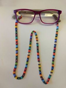 Handmade Embroidery Beaded <b>Lanyard</b> with Colorful Artisan Beadwork <b>for</b> <b>Keys</b> and ID Cards - Product Image 1