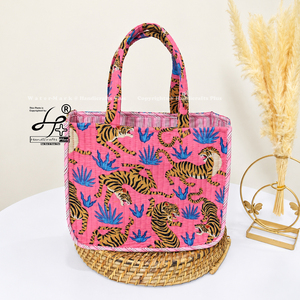 Boho Vintage Handbags Cotton Quilted Open <b>Top</b> Handmade Shopping Bag Eco-friendly Lightweight Mini Shoulder Bag <b>Women</b> Classic Tot - Product Image 1