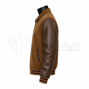 Chaqueta Universitaria de Béisbol Unisex Personalizada, Vintage, de Lana, Resistente al Viento, Transpirable y Ecológica, Fabricante OEM - Product Image 4