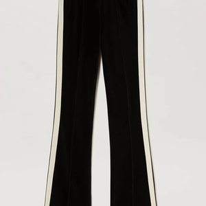 Pantalon de jogging décontracté pour femme, taille mi-haute, en toile, avec poches latérales à rabat, coupe évasée, séchage rapide, respirant, pour l'entraînement et la course à pied - Product Image 5