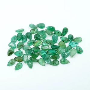 HAYAAT GEMS Émeraudes naturelles du Rajasthan, pierres précieuses facettées en forme de poire, 6x4mm, lot pour la fabrication de bijoux - 54 pièces - Product Image 6