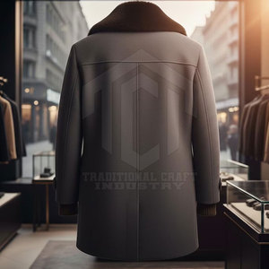 Manteau d'hiver en laine durable pour homme, chaud, élégant et respirant, avec options personnalisables, service OEM, fournisseur en gros - Product Image 2