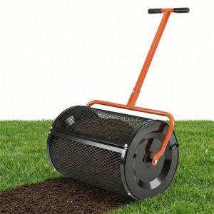 Spandiconcime Arancione 27'' x 16'' con Rete a Diamante Anti-Agglomerazione, Nuovo Spandiconcime da Giardino per Compost, per Attrezzature Agricole e da Cantiere - Product Image 1