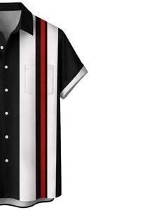 Camisa de Manga Corta con Estampado de Cóctel Martini en Blanco y Negro, Camisa Casual de Verano para Hombre, Fabricante OEM, Suministro al por Mayor - Product Image 4