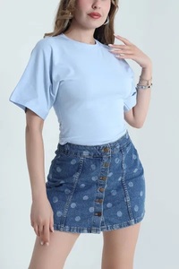 Camiseta Casual para Mujer Ever Glow, Cuello Redondo, Minimalista, Sólida, Transpirable, Antiencogimiento, Secado Rápido, Ecológica, Tallas Grandes, Poliéster/Algodón - Product Image 6