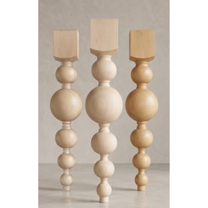 Pieds de table en bois massif, modernes, carrés, de remplacement, pour tables à manger, îlots de cuisine, bureaux et tables consoles - Product Image 1