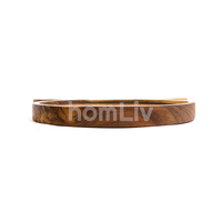 Plateau de service en bois en forme de bois de cerf, thème Noël, pour fruits et collations, plat de table festif pour fêtes, en bois de teck durable