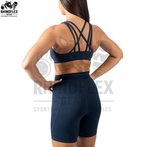 Conjunto Deportivo de Alta Calidad para Mujer, Venta al Por Mayor, Bra Deportivo y Pantalones Cortos de Cintura Alta, Secado Rápido, para Gimnasio y Fitness - Product Image 4
