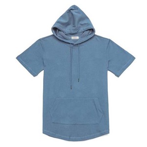 T-shirts à capuche pour hommes personnalisables de haute qualité, à manches courtes, brodés, en molleton 100% coton, sport, décontractés, séchage rapide - Product Image 5