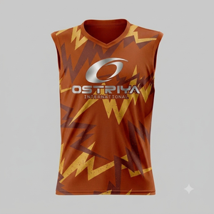 Camiseta Deportiva de Verano para Hombre, Cuello en V, Sin Mangas, 100% Poliéster, Tejido de Punto, Secado Rápido, Transpirable, Corte Regular, Venta al Por Mayor - Product Image 1