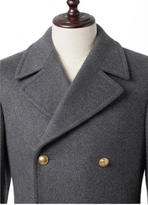 Gray <b>Men's</b> Wool Blend Greatcoat Double Breasted <b>Long</b> Overcoat <b>Winter</b> <b>Coat</b> for Outdoor Wear - Product Image 6