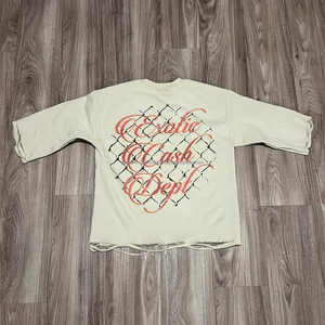 เสื้อยืดผู้ชายทรงหลวมโอเวอร์ไซส์ผ้ายีนส์ผ้าซักแบบวินเทจเสื้อ300ใส่ได้ทั้งไหล่ - Product Image 4