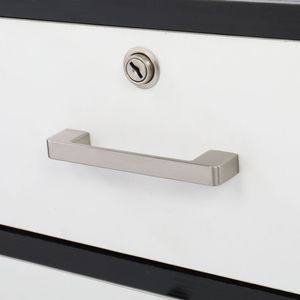 Spedizione Gratuita: Mobile da Ufficio in Legno 90x40 cm con 3 Cassetti e 2 Ripiani Aperti, Supporto per Stampante con Ruote - Product Image 3