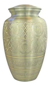 Aluminum silver metal <b>urns</b> create a sense of permanence and security for families choosing long-term memorial storage - Product Image 3