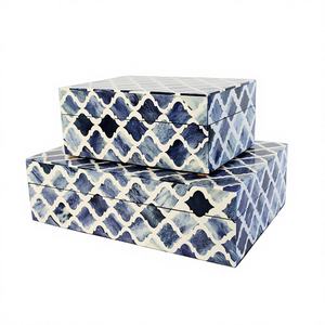 Boîte d'emballage pour bijoux en incrustation d'os, design fini, prix bas, avec offre combinée, fabricant et exportateur en gros en provenance d'Inde - Product Image 1