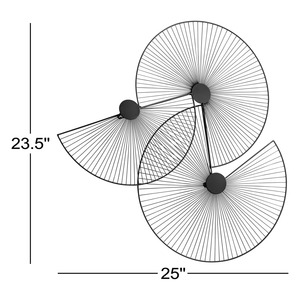 Décoration murale contemporaine en fil métallique noir, idéale pour le bureau, le salon et la salle d'étude, fabriquée à la main en Inde. - Product Image 2