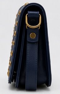 Sac bandoulière de luxe vintage bohème en cuir à rivets pour femme, sac à main de créateur à sangle unique, sac messager de voyage tendance - Product Image 2