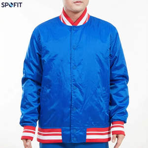 Chaqueta de Béisbol Deportiva para Hombre, Otoño, Acolchada, Poliéster Sólido 220g, Impermeable, Cálida, con Botones, Corte Holgado - Product Image 1