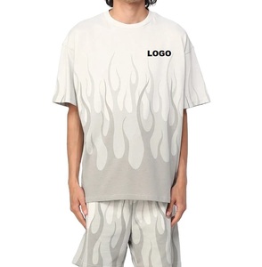 Sublimation Print Men <b>Set</b> 2pcs Custom Cotton Polyester T-Shirts & Short <b>Set</b> Breathable Summer Oversize Fashion <b>Twins</b> <b>Set</b> For Man - Product Image 5