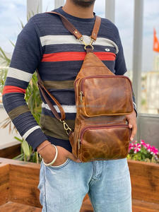 Sacs à dos de voyage multi-usages en cuir Crunch élégant occidental de haute qualité sacs à dos d'école en cuir pleine fleur faits à la main - Product Image 2