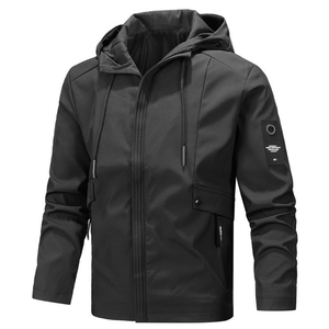 Chaqueta Deportiva Ligera para Hombre, Cortavientos, Abrigo para Actividades al Aire Libre, Chaqueta con Cremallera Completa y Capucha, Haus Industries - Product Image 1