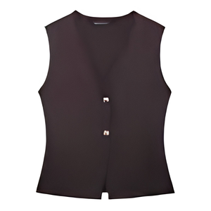Chaleco Largo Elegante de Punto Trenzado, Suéter Grueso de Algodón, Cachemira y Lana para Mujer, Tallas Grandes, Cuello en V, Cuello Redondo, Botones, Bolsillos - Product Image 1