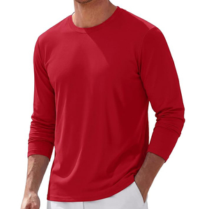T-shirts décontractés pour hommes, coupe classique, 100% coton, manches longues, poids lourd - Product Image 4