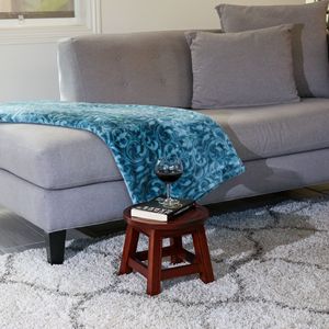 Carved Wooden <b>Step</b> <b>Stool</b> with Butterflies Kids' Furniture Cherry Color - Product Image 6