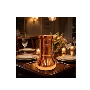 Pure Copper Water <b>Jug</b> Handcrafted Copper Pitcher for Bedroom Dining Ayurvedic <b>Drinking</b> Water Storage Pot Traditional - Product Image 1