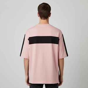 Top Quality 100% Cotton 210GSM Eco-Friendly Quick 2 tone Loose Fit O-<b>Neck</b> Breathable Customizable comfortable T-Shirt for men's - Product Image 3