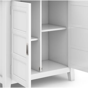 Burlington <b>White</b> Low <b>Storage</b> <b>Cabinet</b> for Living Room - Product Image 3