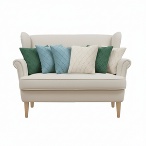 SOGA 6PC 45cm Diamond Knit Pillow Covers Set-2 Turquoise 2 <b>Cream</b> Cable Knit and 2 Sky Blue for Living Room <b>Sofas</b> - Product Image 1