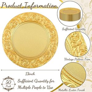 Plato Decorativo Premium de Acero Inoxidable, Reutilizable, No Tóxico, Moderno y Elegante para Decoración de Mesa en Bodas, Fiestas y Banquetes - Product Image 2