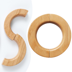 Modern Wood Buckles Holdbacks <b>Ring</b>/Clip Decorative And Megnetic <b>Curtains</b> Ticback <b>Ring</b> Display Stands Organizer Holders - Product Image 6