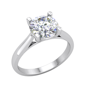 Anillo de Compromiso de Plata 925 con Diamante Cultivado en Laboratorio para Hombre y Mujer, Certificado IGI, Joyería de Lujo con Corte Brillante y Baño de Rodio - Product Image 1