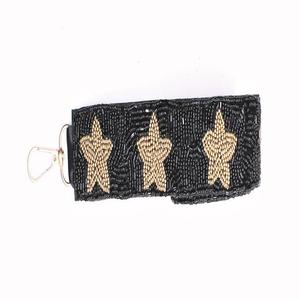 Women's Luxury Trendy Beaded <b>Belts</b> <b>Star</b> Embroidery Auto Lock Buckle Iron Canvas Lining Party Wedding Wholesale - Product Image 2