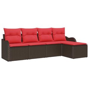 Ensemble de canapés de jardin en polyrotin marron - Product Image 2
