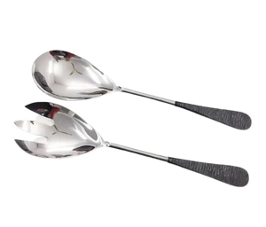 Ensemble de couverts en acier artisanal, style minimaliste, cuillère et fourchette, finition miroir haute brillance, résistant à la rouille, ensemble de couverts de camping, ensemble cadeau - Product Image 4