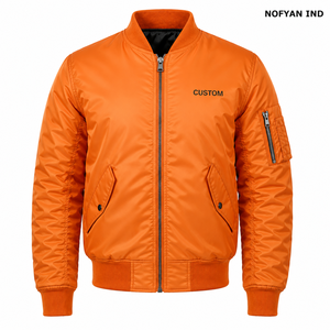 Fabricant de vestes bomber personnalisées en gros, usine directe, veste de pilote pour homme, OEM ODM, étiquette privée, veste varsity en nylon - Product Image 1