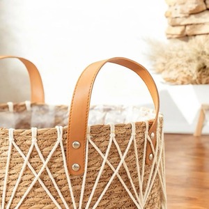 Handmade Rattan Planter <b>Basket</b> With Handle Perfect For Indoor Plants Home <b>Table</b> Balcony Garden Decorative Boho Storage <b>Basket</b> - Product Image 2