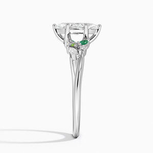 แหวน BOJ รุ่น 017 ทรงมาร์คีส์ เงินแท้ 925 ประดับเพชร Arden Lab และมรกตสังเคราะห์ 2 กะรัต สี D ความสะอาด VVS1 พร้อมใบรับรอง GRA - Product Image 3