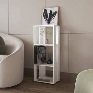 Melamine White <b>Bookcase</b> with Open Storage Elegant and Practical Furniture - Product Image 1