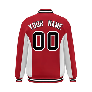Men's Blue Preppy Style Embroidered Bomber Jacket Personalized Letterman Jacket with Name and Number Fall Clothing - Product Image 1