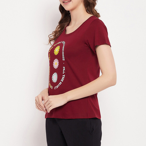 Nueva Camiseta de Algodón para Mujer, Moda de Verano, Informal, Lisa, Transpirable, en Oferta, para Gimnasio, Talla Adulto, Venta al por Mayor - Product Image 2