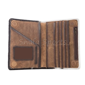 Portefeuilles en cuir de vachette sur mesure, design color block, porte-cartes assorti, deux styles de port, prix d'usine - Product Image 3